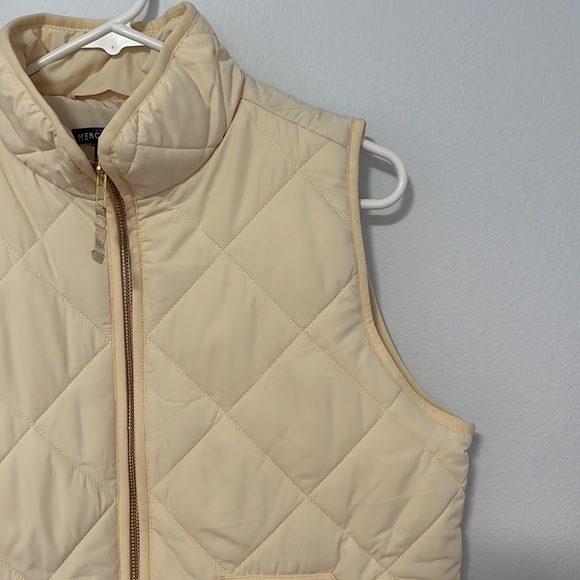 J. Crew cream quilted zip up vest - Picture 3 of 7